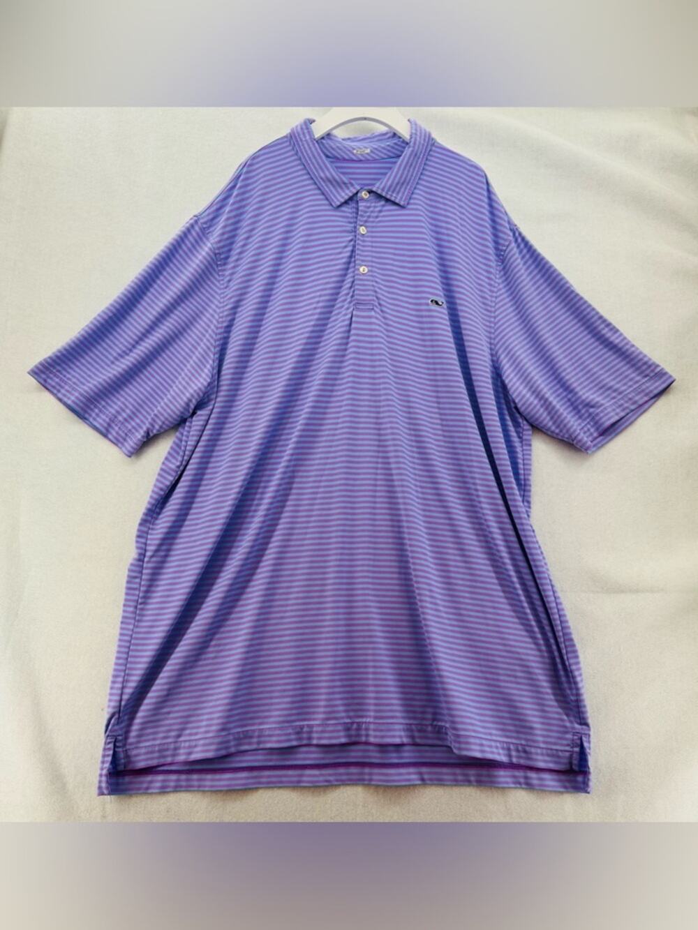 EUC Men’s Vineyard Vines Performance Short Sleeve Polo Shirt Striped size XXL